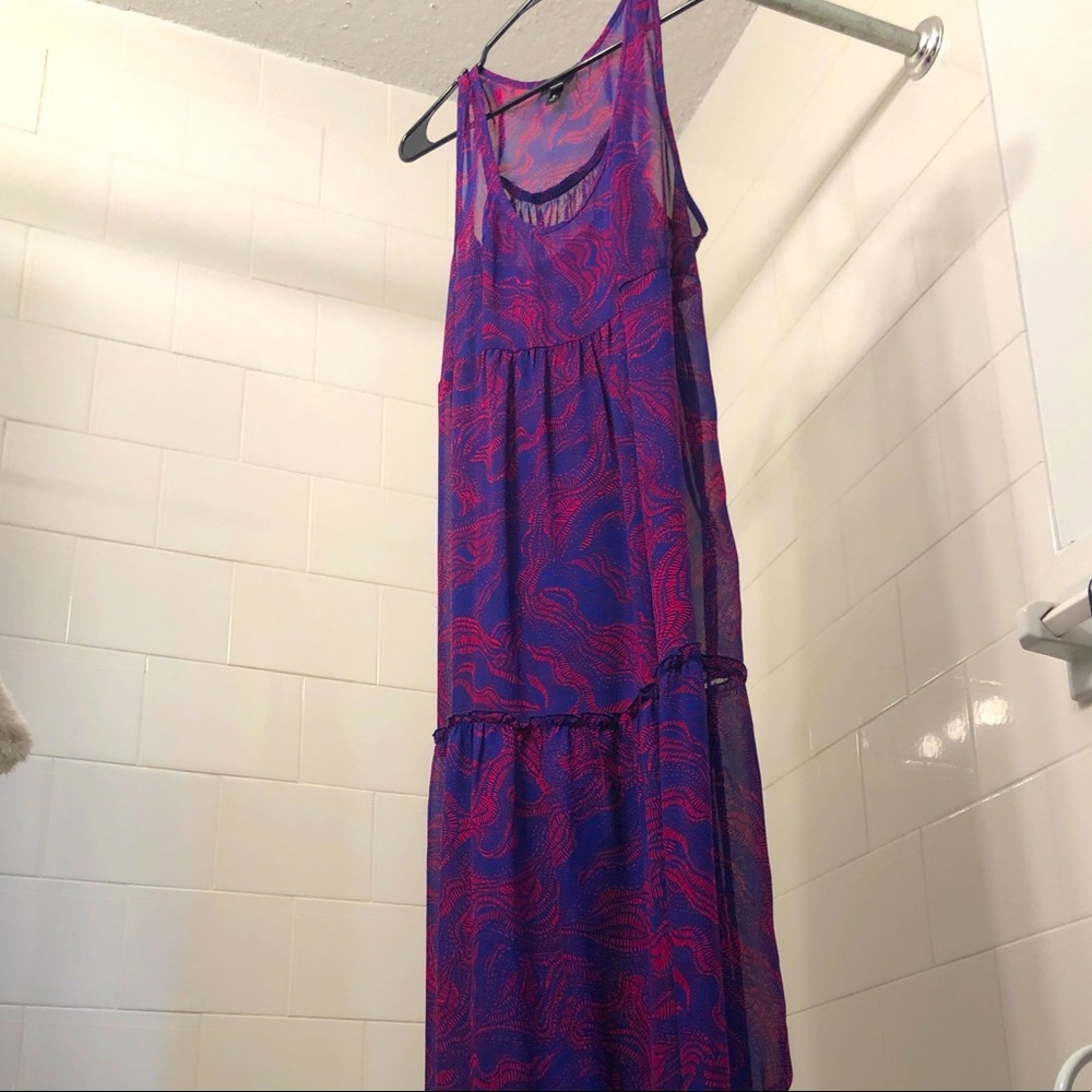 Trippy Print Maxi Tank Dress